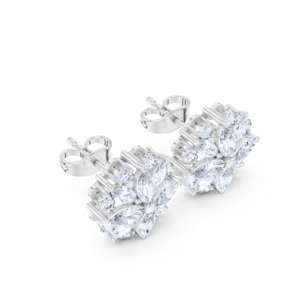 Celestia Floral Diamond Earrings