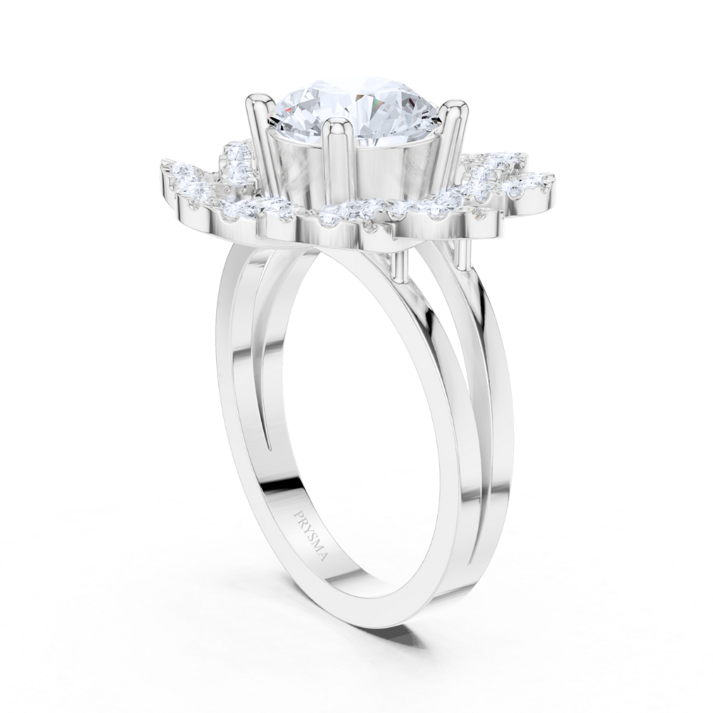 Radiant Blossom Halo Ring