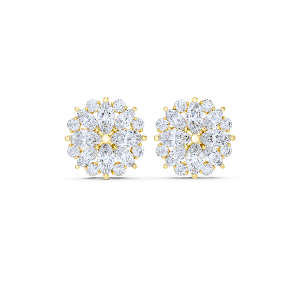 Celestia Floral Diamond Earrings
