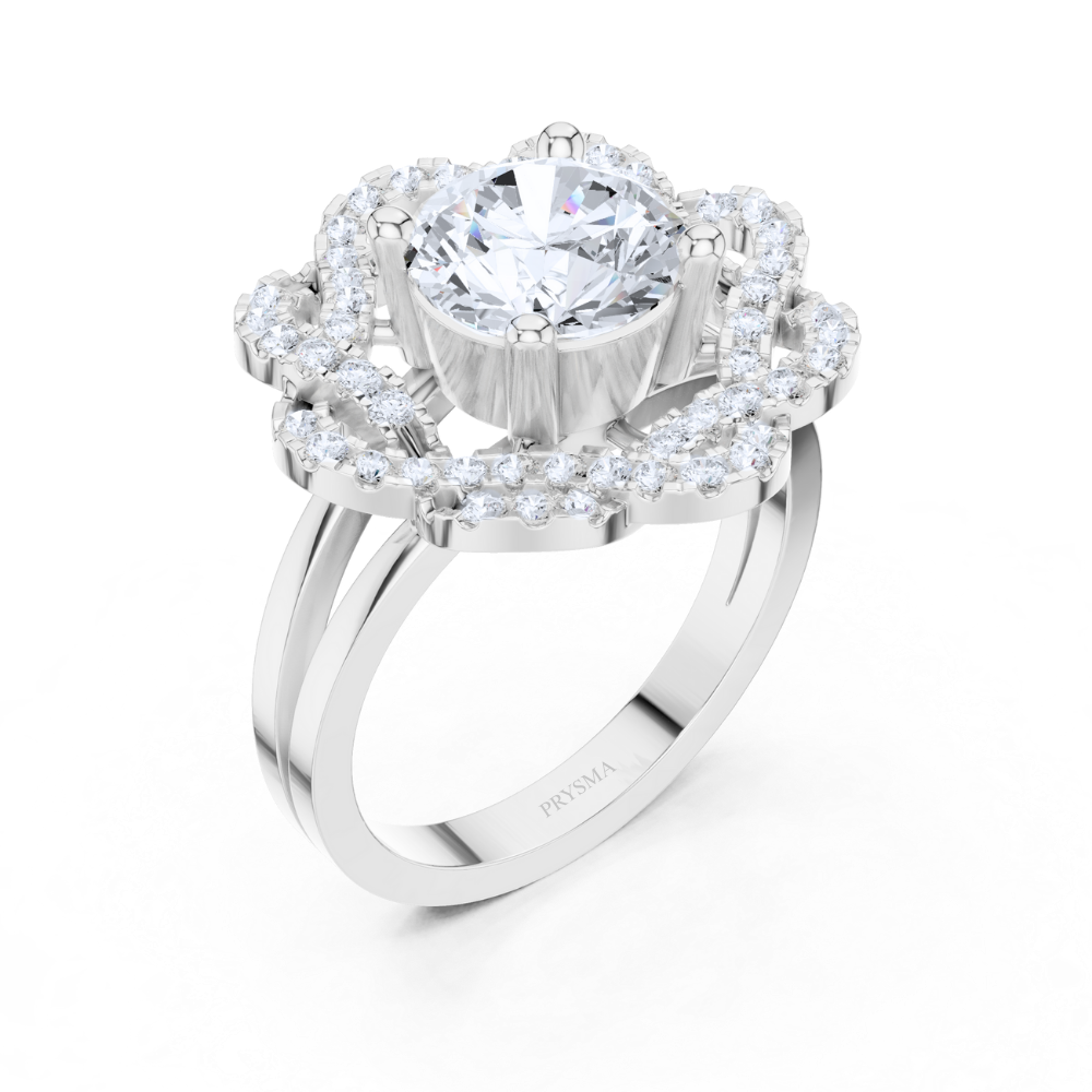 Radiant Blossom Halo Ring
