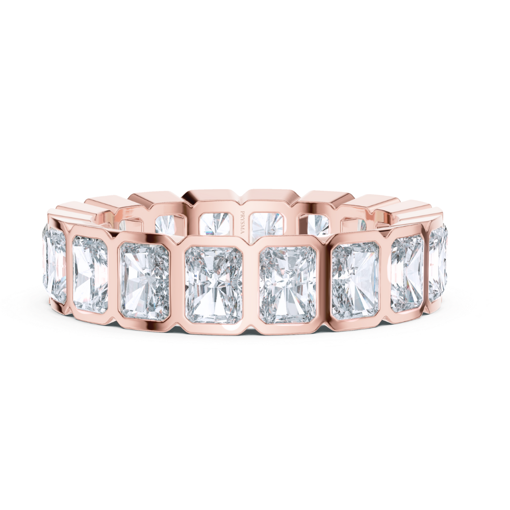 Regal Radiance Bezel-Set Eternity Ring