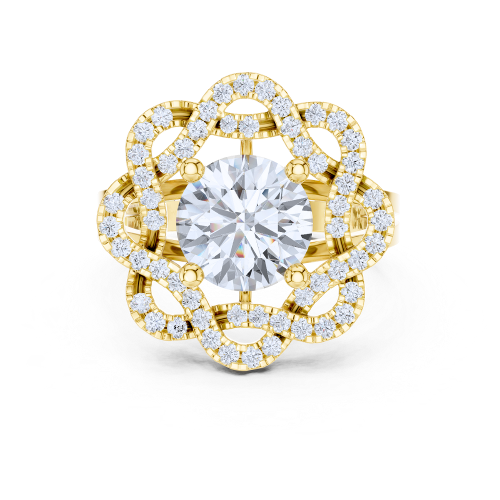 Radiant Blossom Halo Ring