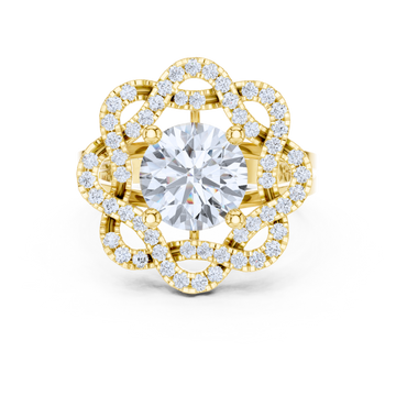 Radiant Blossom Halo Ring
