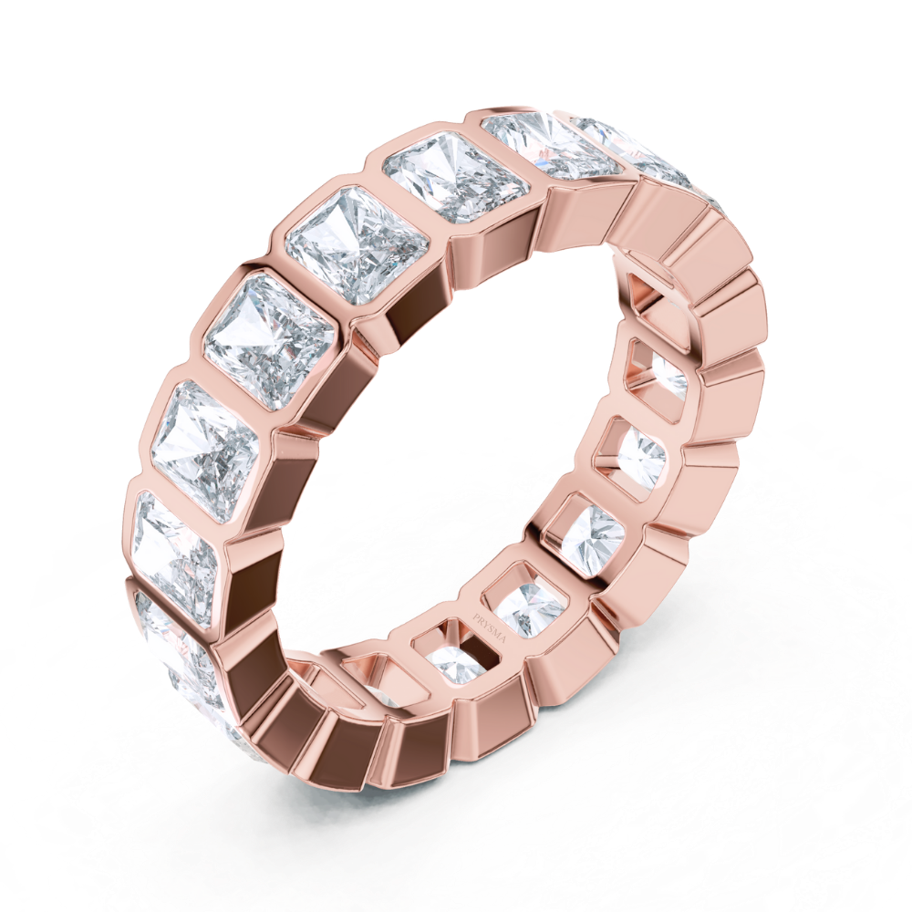 Regal Radiance Bezel-Set Eternity Ring