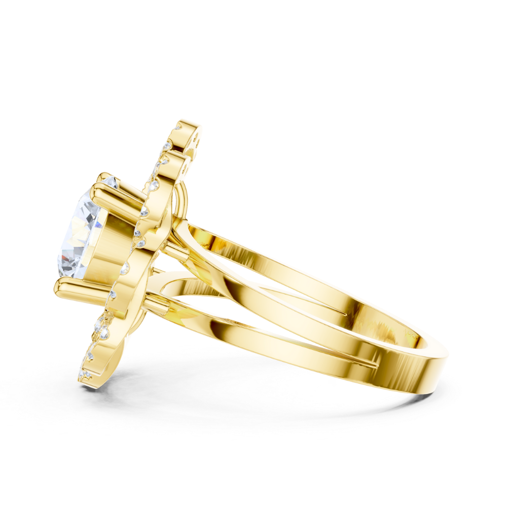 Radiant Blossom Halo Ring