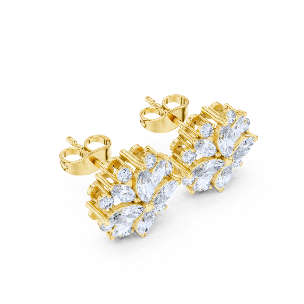 Celestia Floral Diamond Earrings
