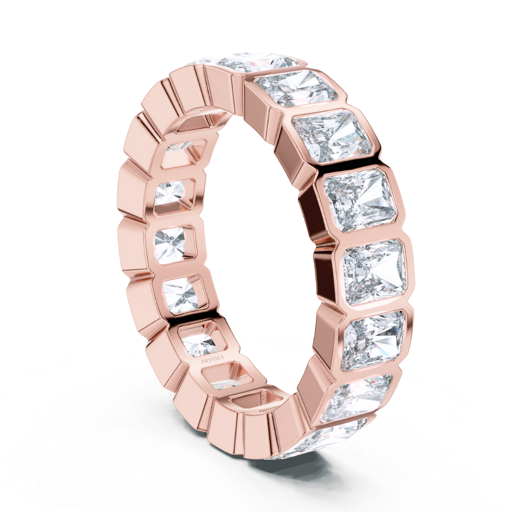 Regal Radiance Bezel-Set Eternity Ring