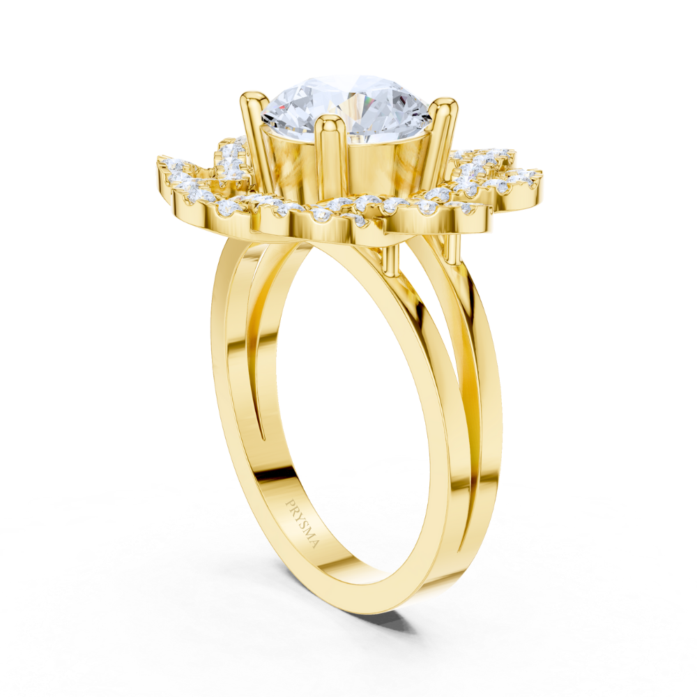 Radiant Blossom Halo Ring