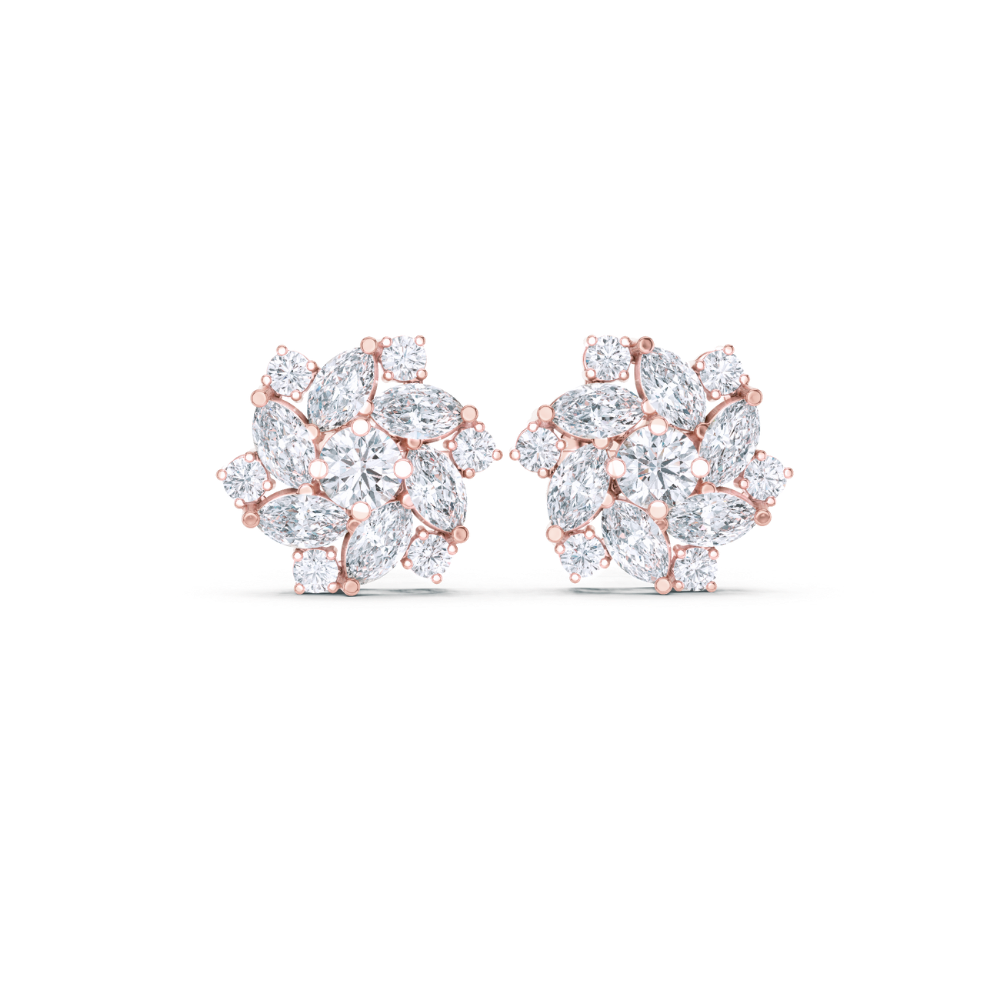 Radiant Bloom Diamond Earrings