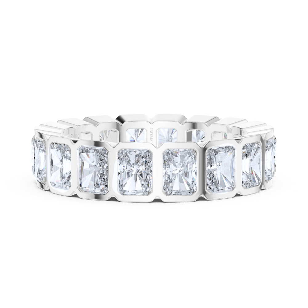 Regal Radiance Bezel-Set Eternity Ring