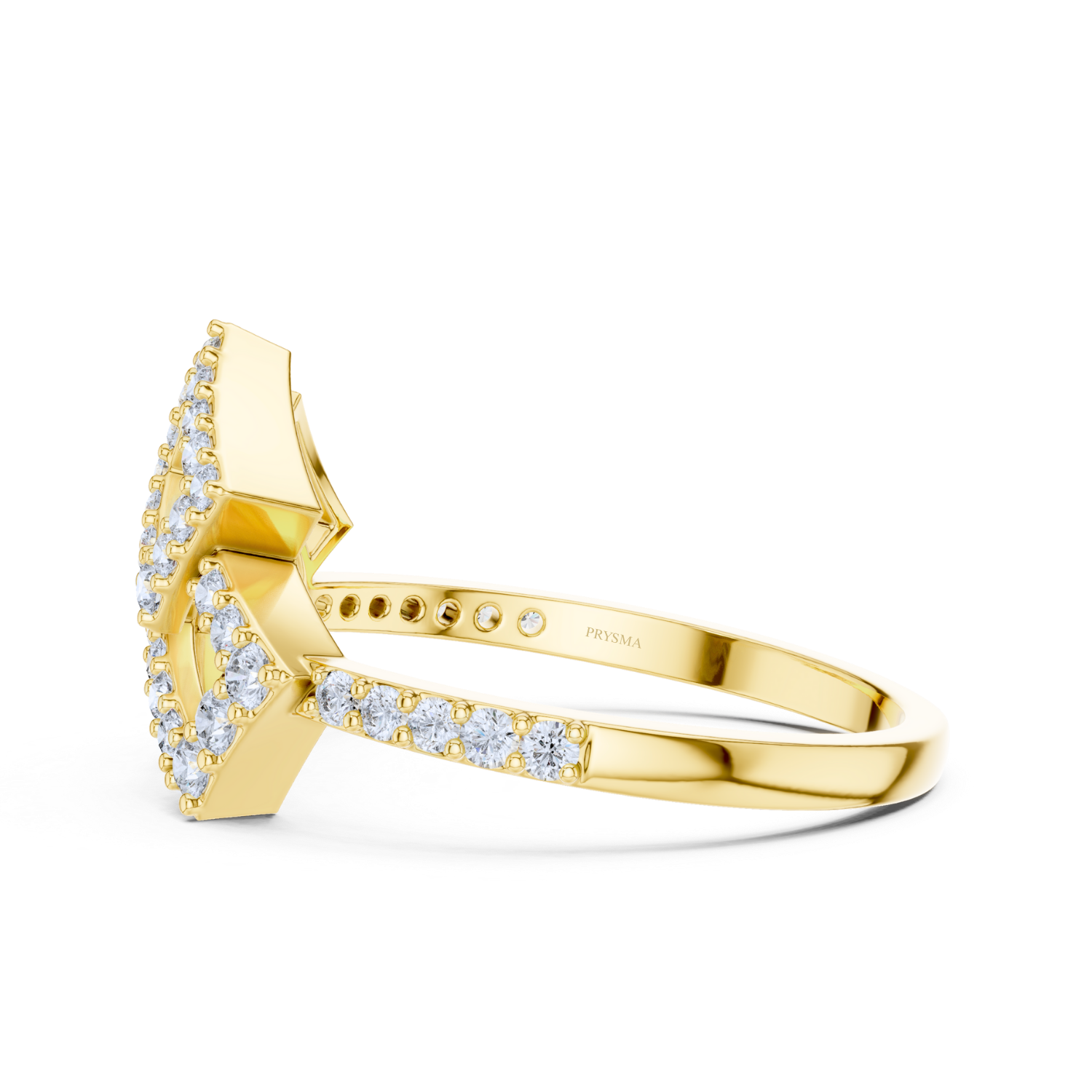 Modern Geometric Diamond Ring