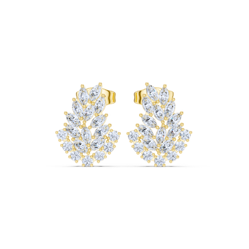 Radiant Vine Diamond Cluster Earrings