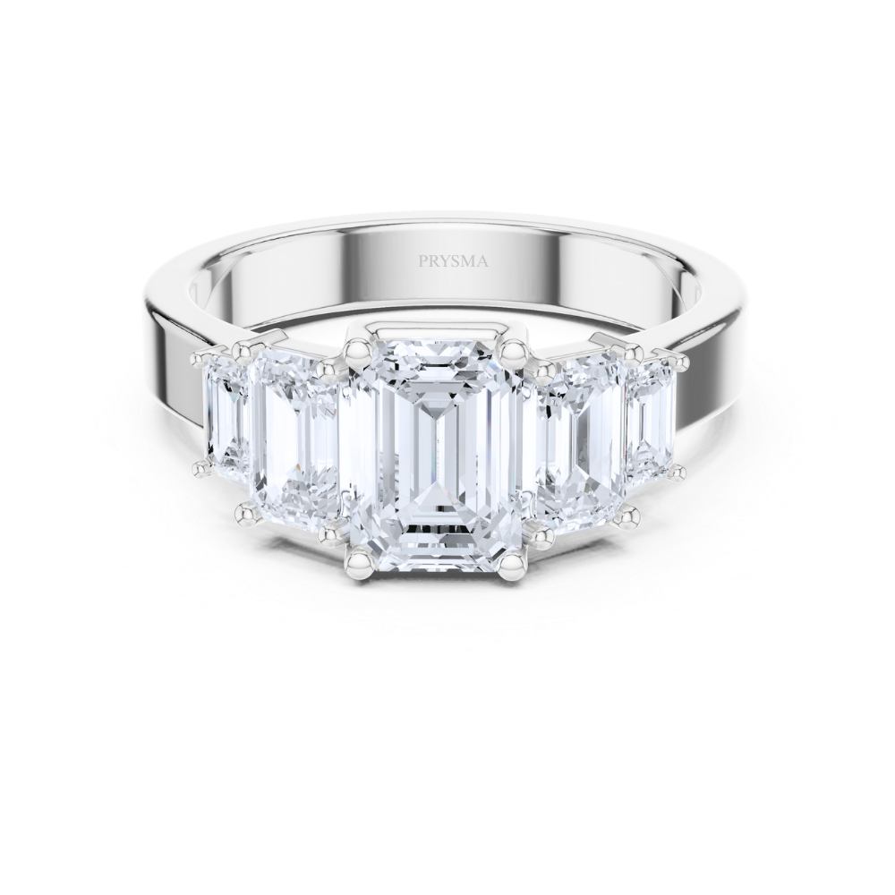 Grand Emerald-Cut Five Stone Ring