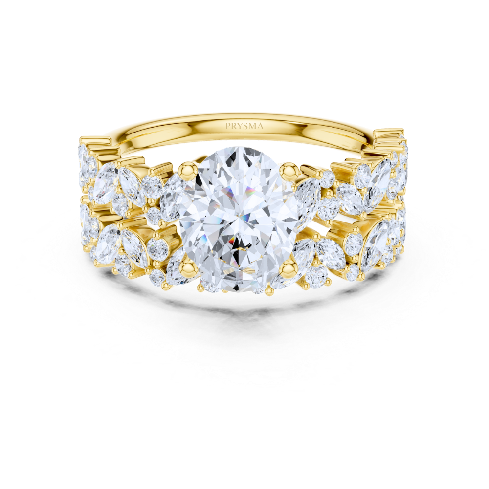 Radiance Bloom Oval Diamond Ring