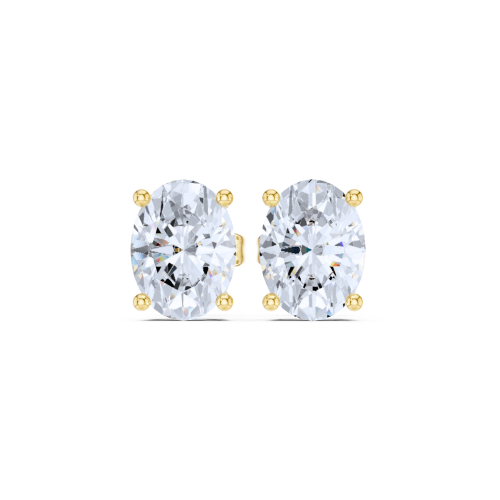 Classic Oval Diamond Studs