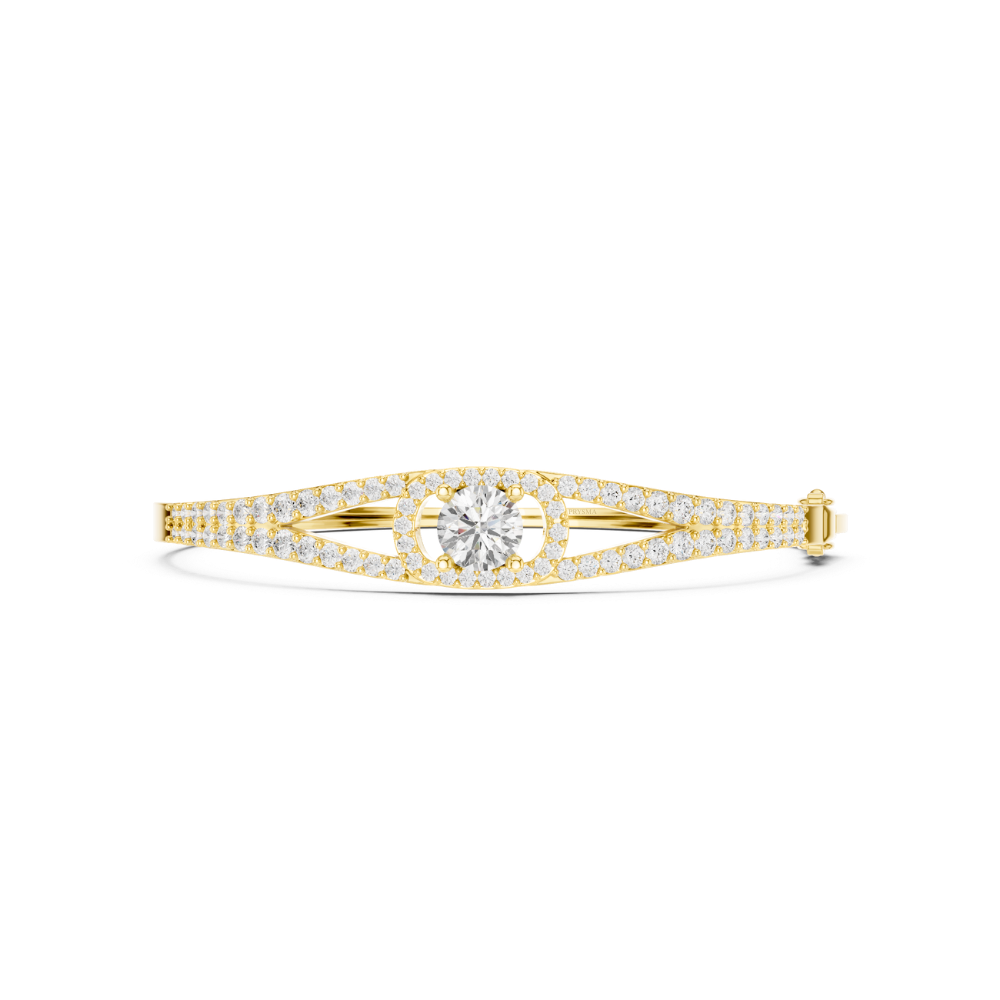 Aurielle Split-Shank Round Diamond Bracelet