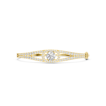 Aurielle Split-Shank Round Diamond Bracelet