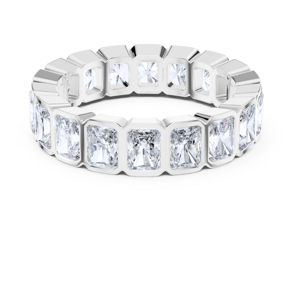 Regal Radiance Bezel-Set Eternity Ring
