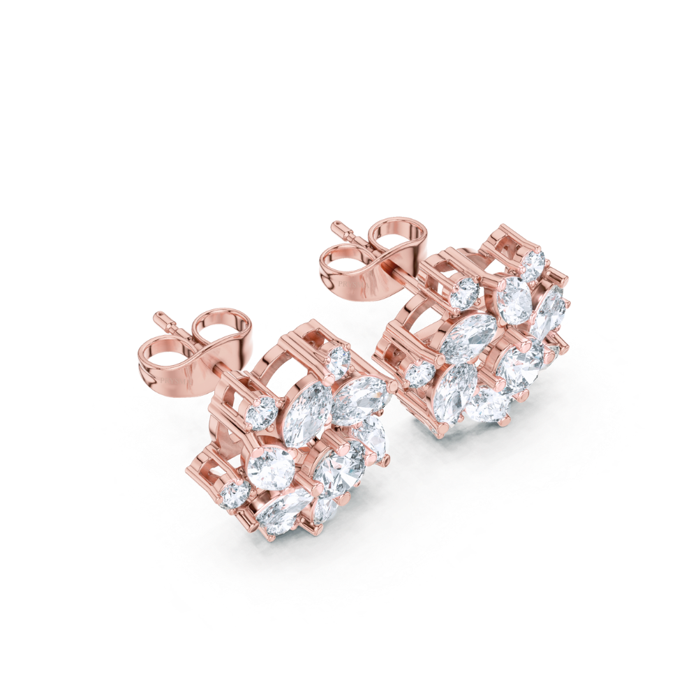 Radiant Bloom Diamond Earrings