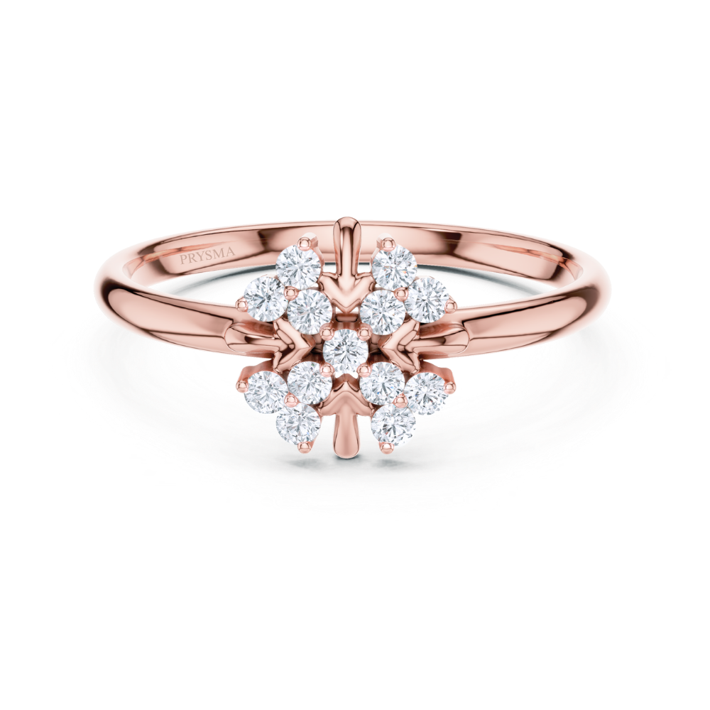 Aurora Blossom Twin Ring
