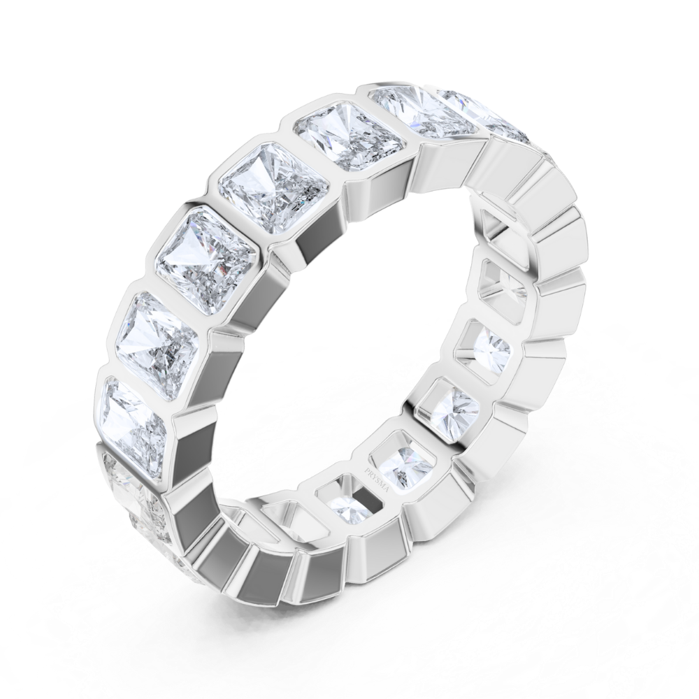 Regal Radiance Bezel-Set Eternity Ring
