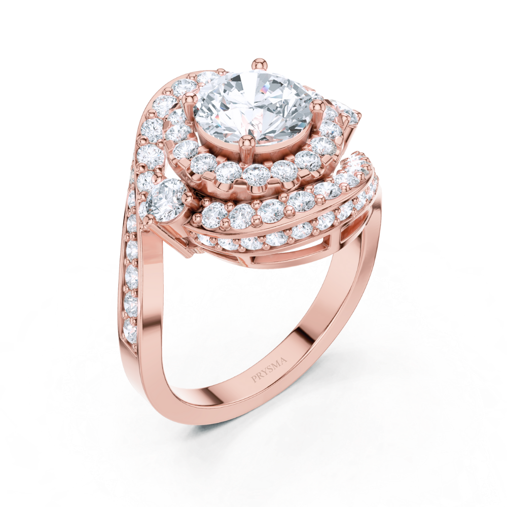 Celestial Spiral Halo Ring
