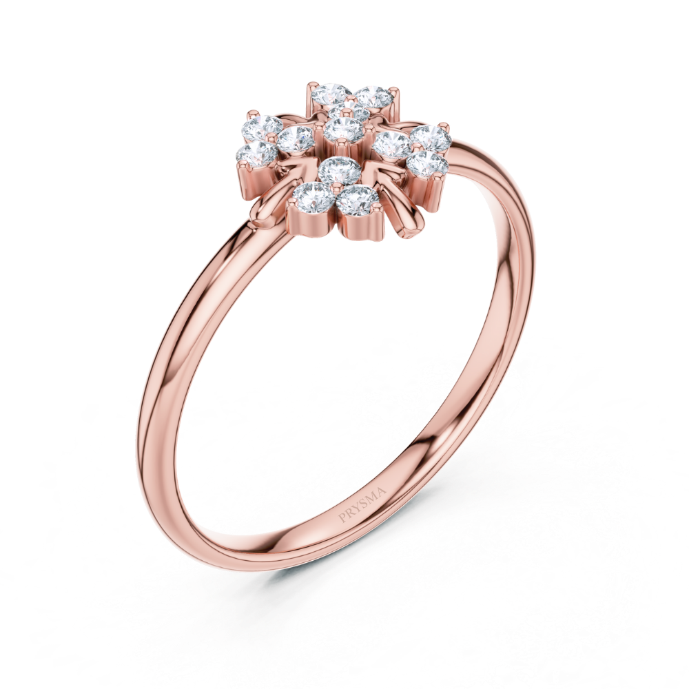 Aurora Blossom Twin Ring