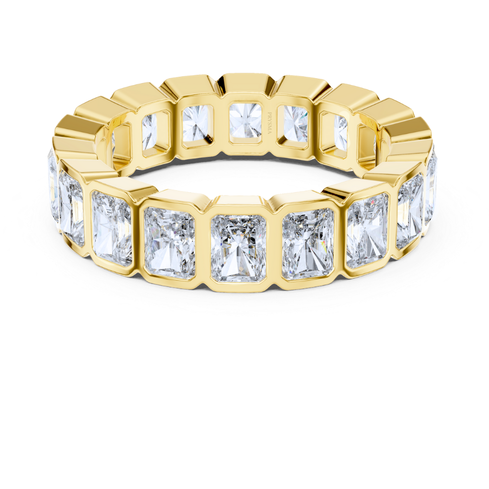 Regal Radiance Bezel-Set Eternity Ring