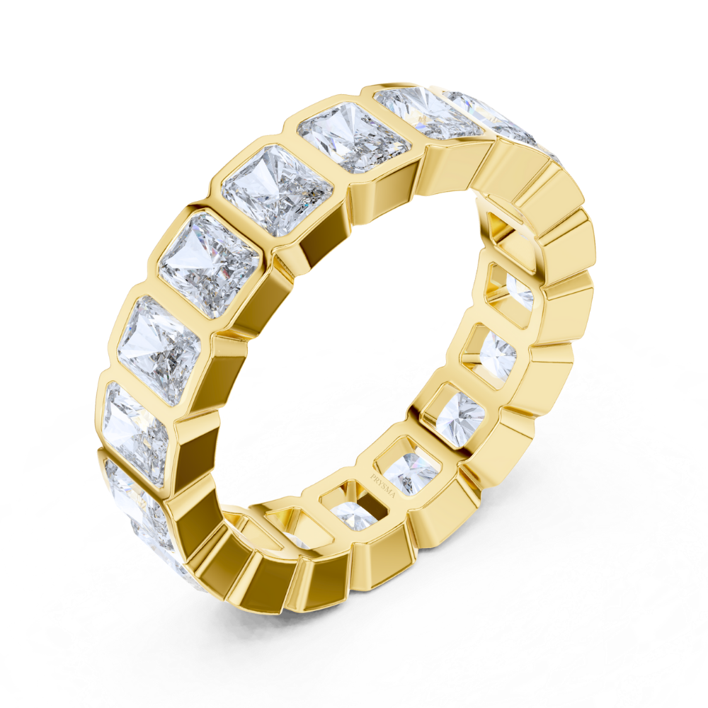 Regal Radiance Bezel-Set Eternity Ring