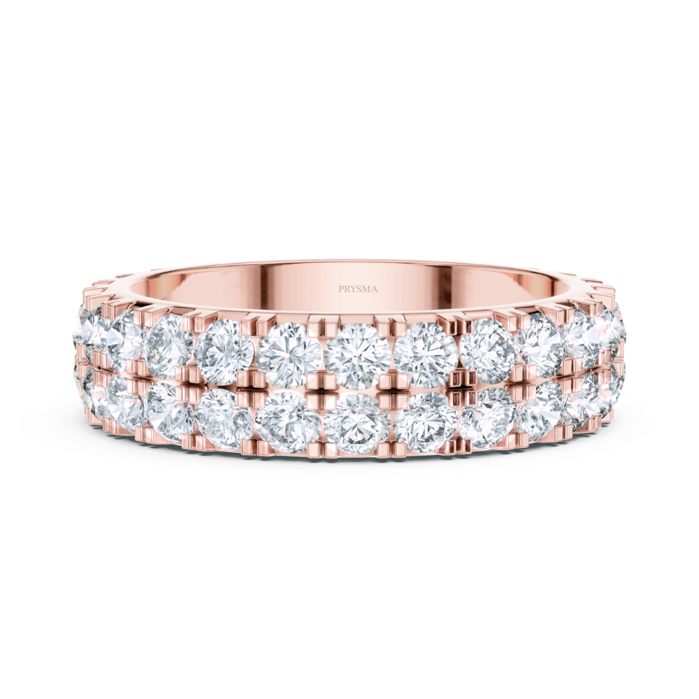Twin Row Diamond Pavé Ring
