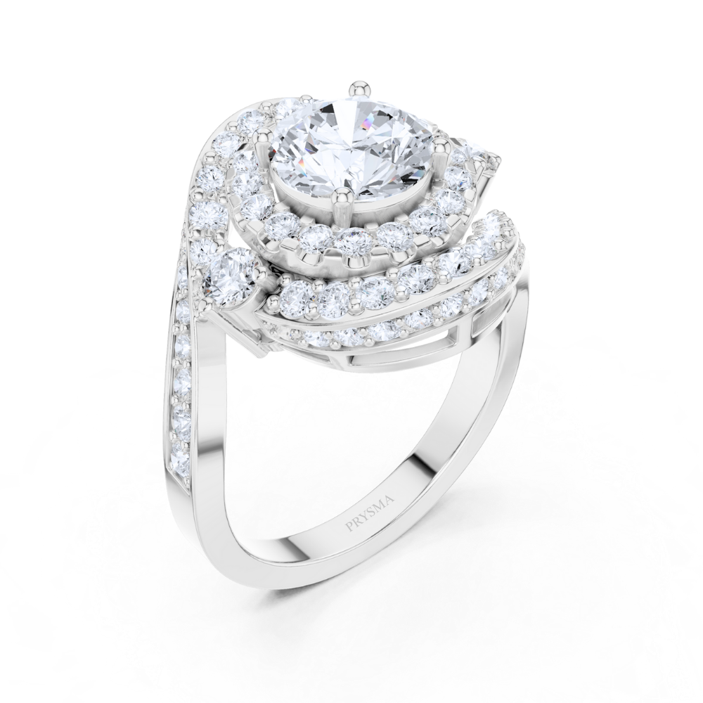 Celestial Spiral Halo Ring