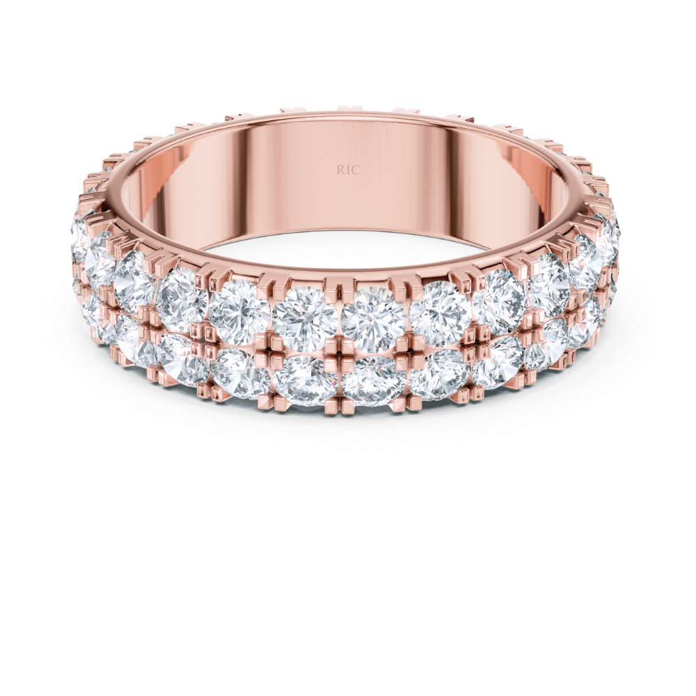 Twin Row Diamond Pavé Ring