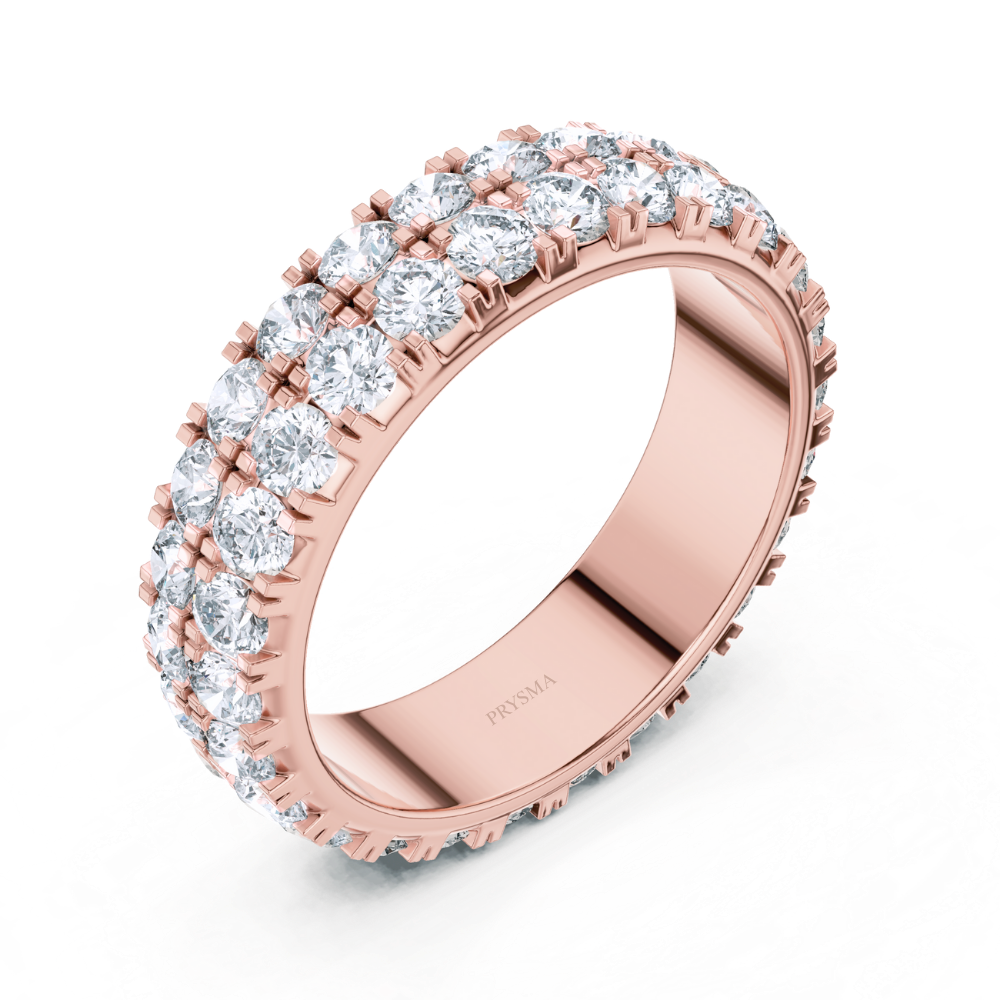 Twin Row Diamond Pavé Ring