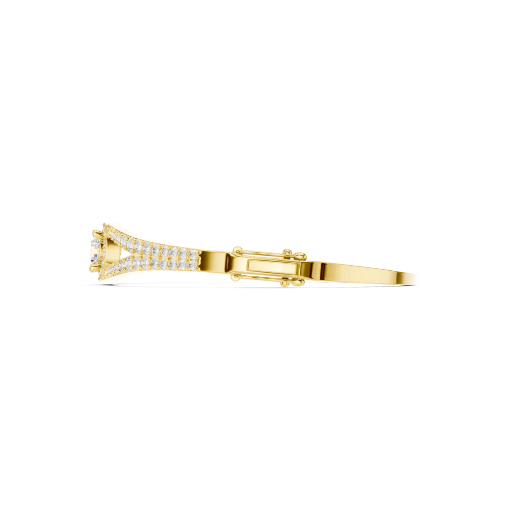 Aurielle Split-Shank Round Diamond Bracelet