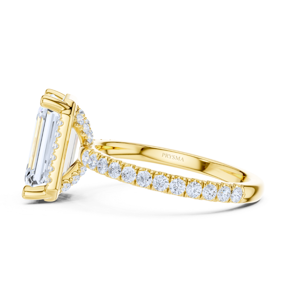 The Regal Emerald Halo Ring