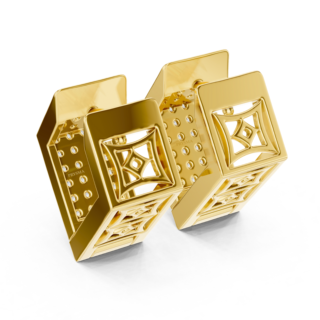 Pave-Set Diamond Huggie Earrings