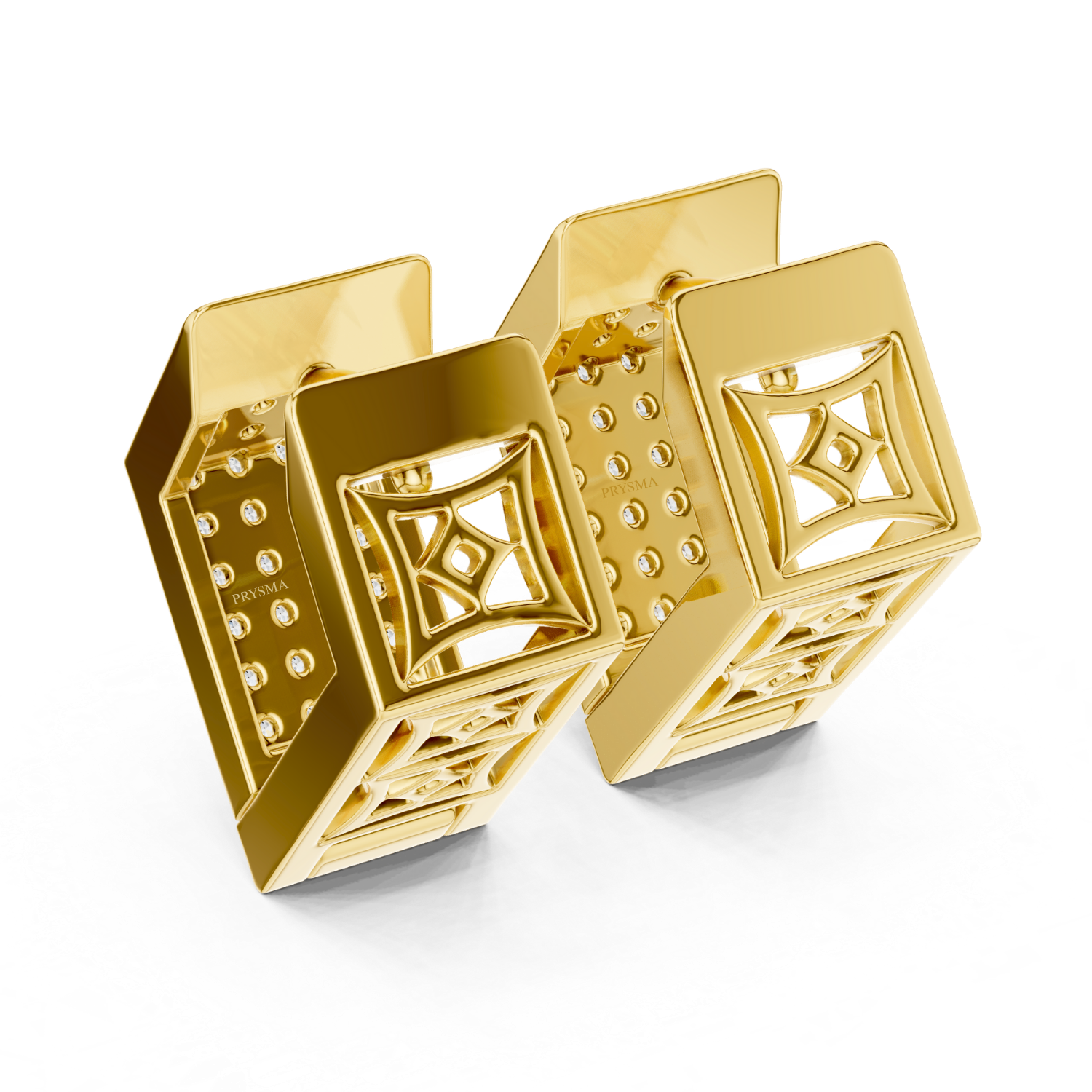 Pave-Set Diamond Huggie Earrings