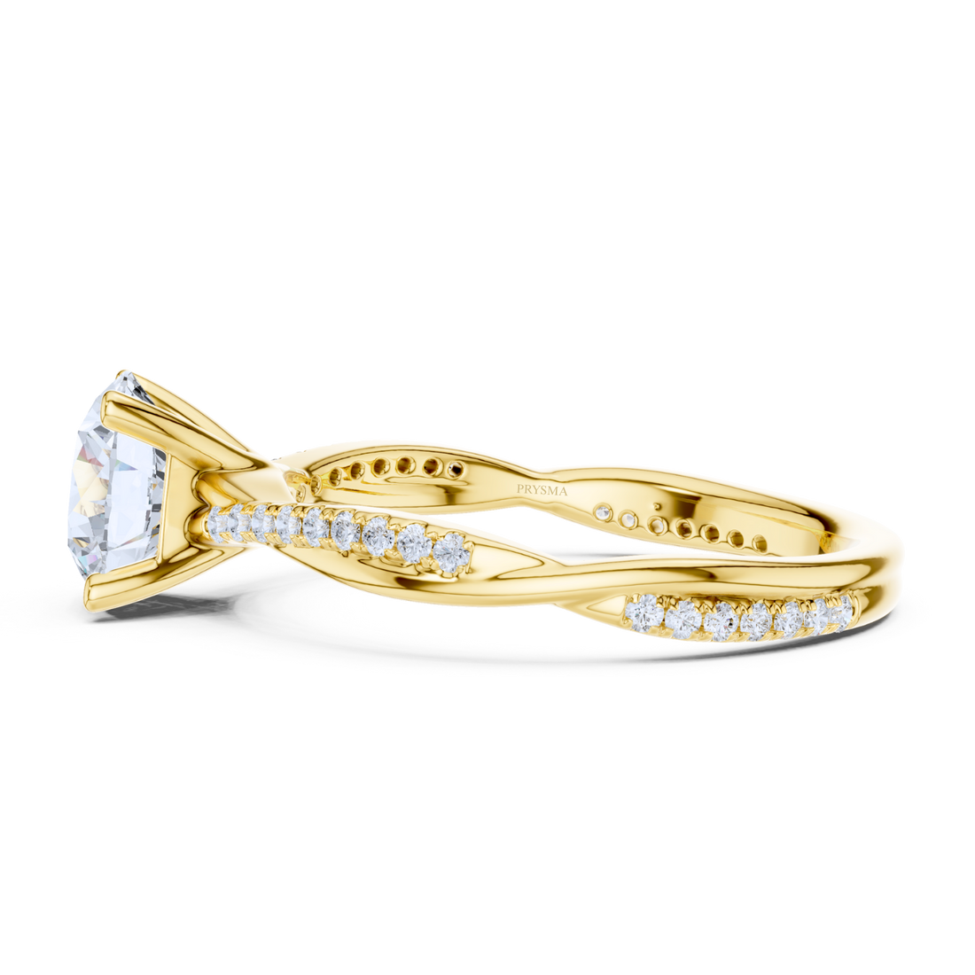 Pave Diamond Twist Ring