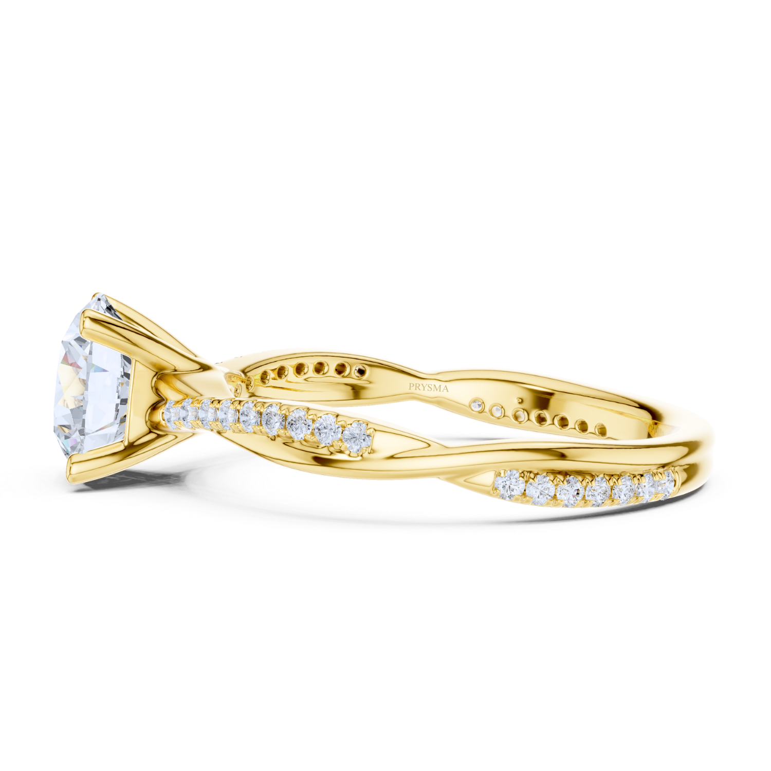 Pave Diamond Twist Ring