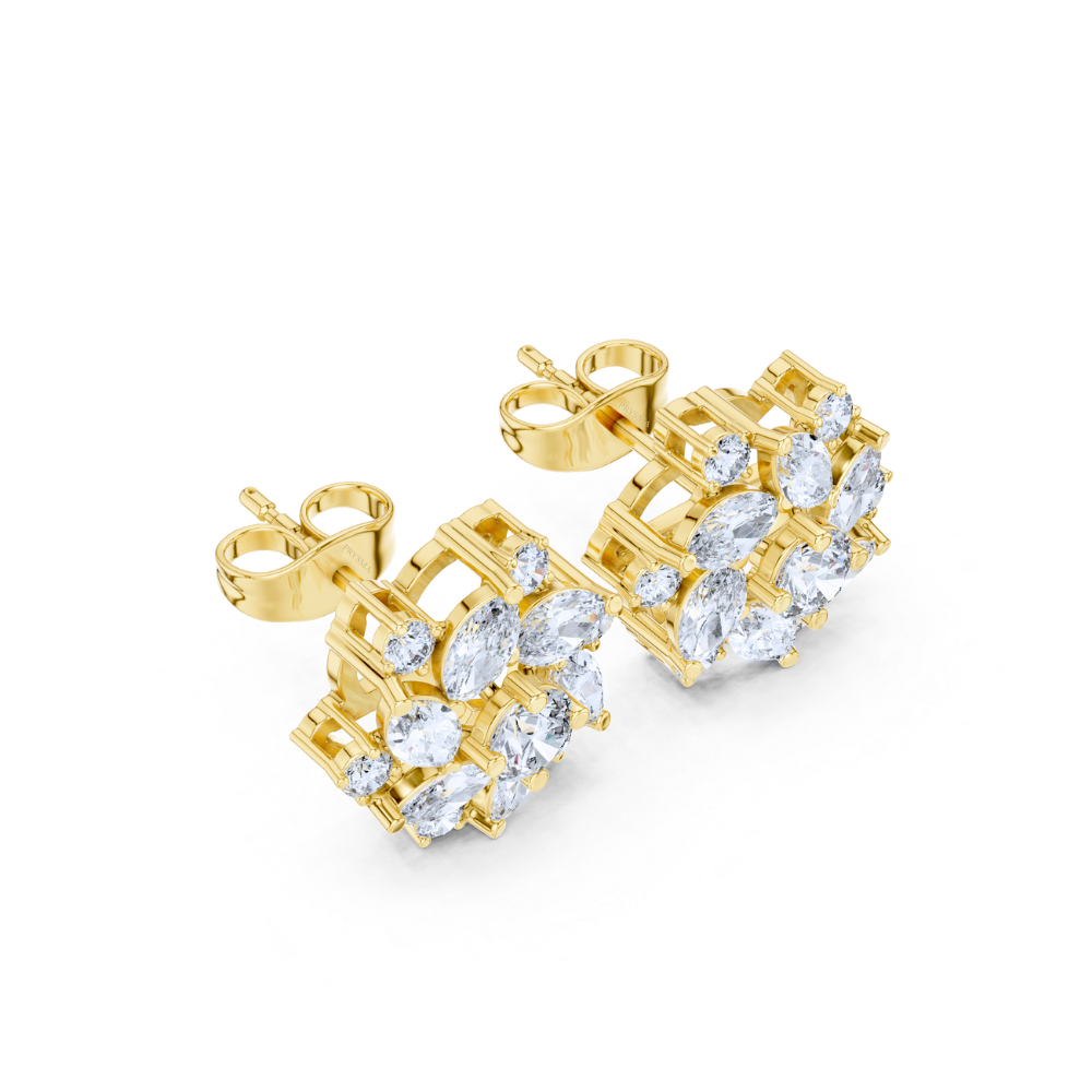 Radiant Bloom Diamond Earrings
