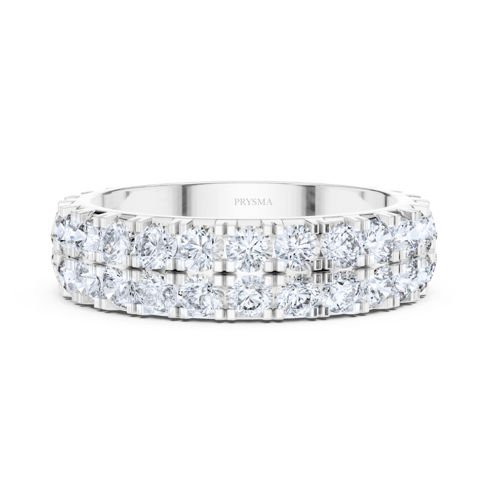 Twin Row Diamond Pavé Ring