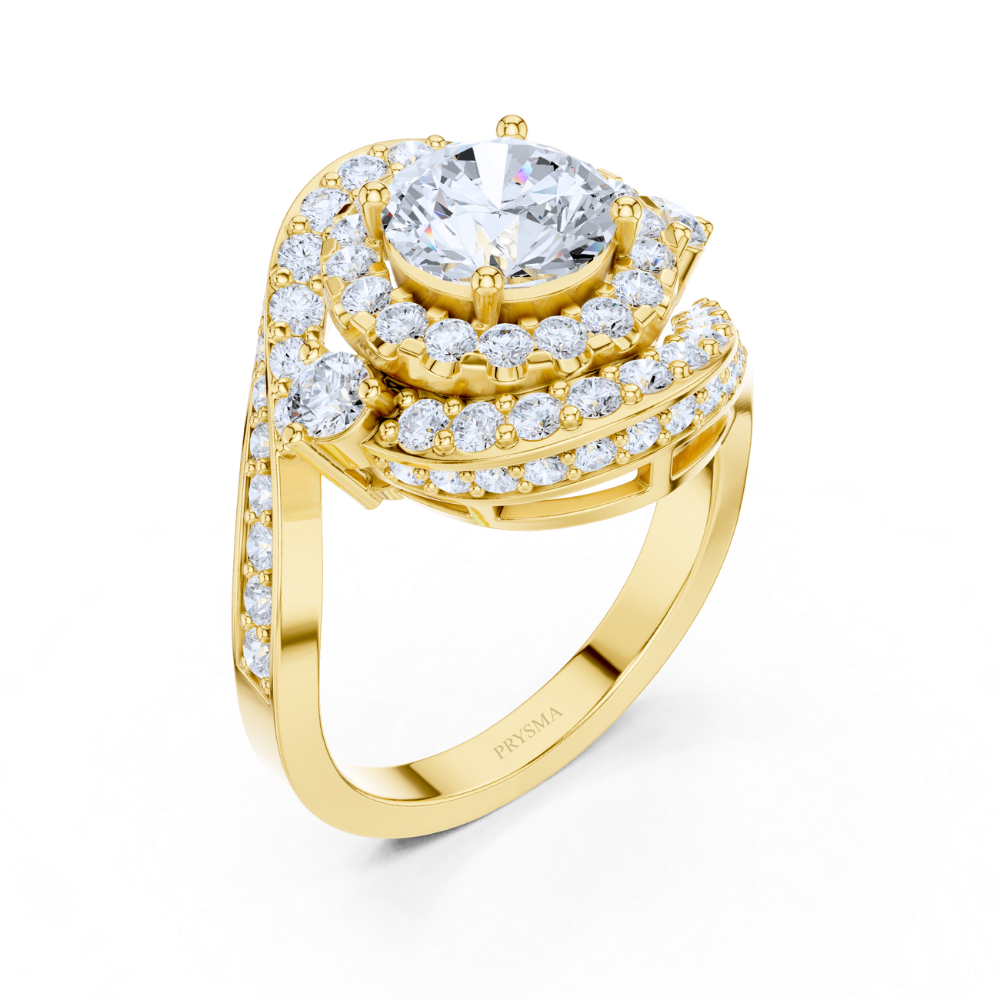 Celestial Spiral Halo Ring