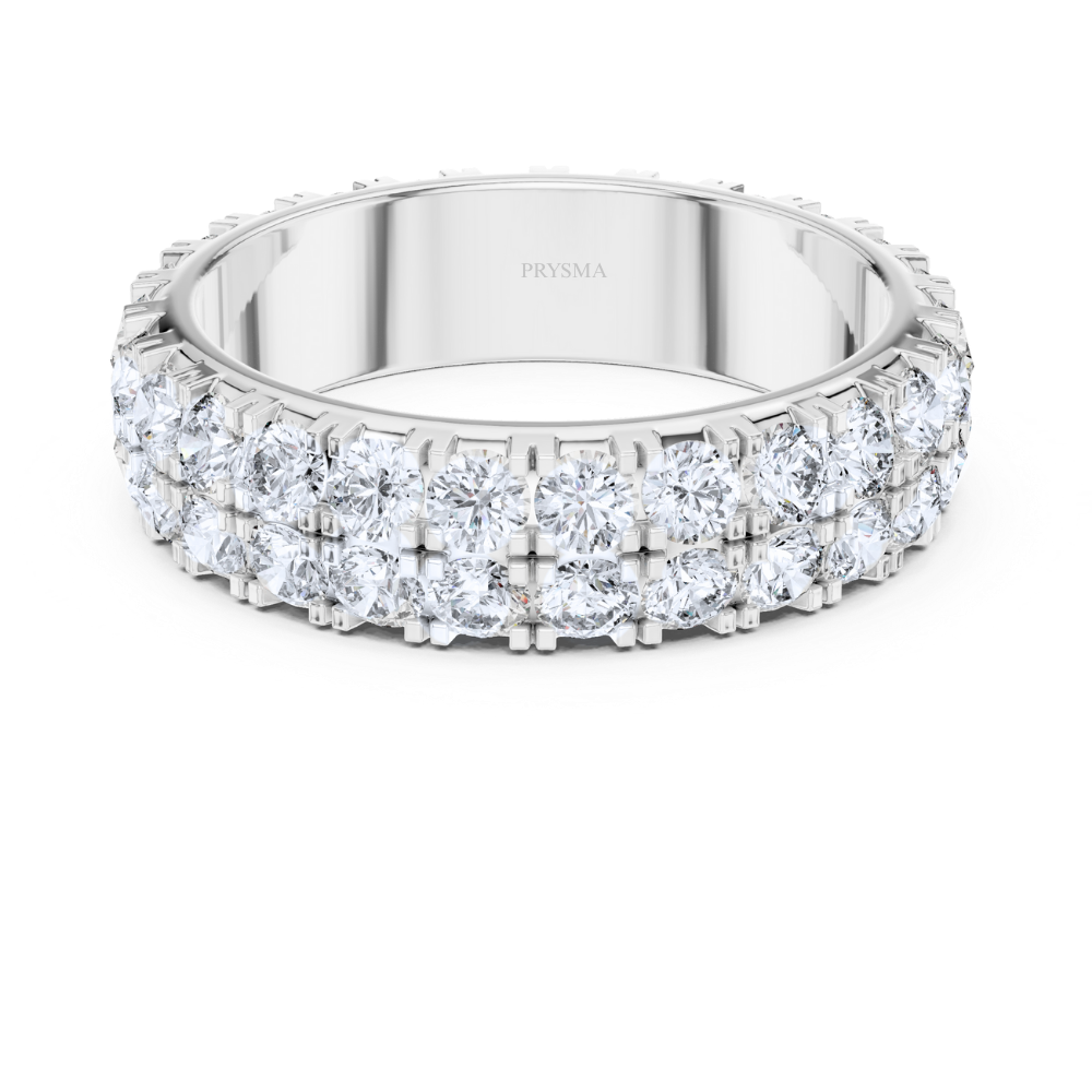 Twin Row Diamond Pavé Ring