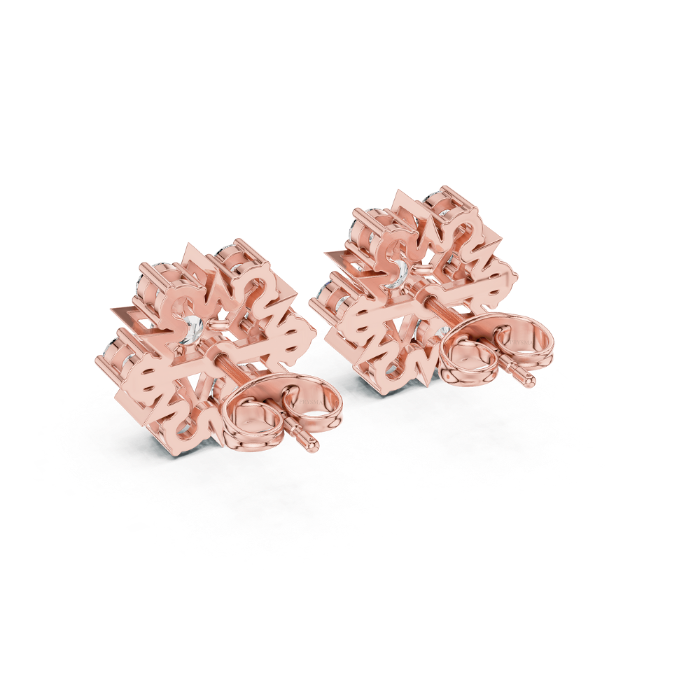 Celestial Starburst Diamond Studs