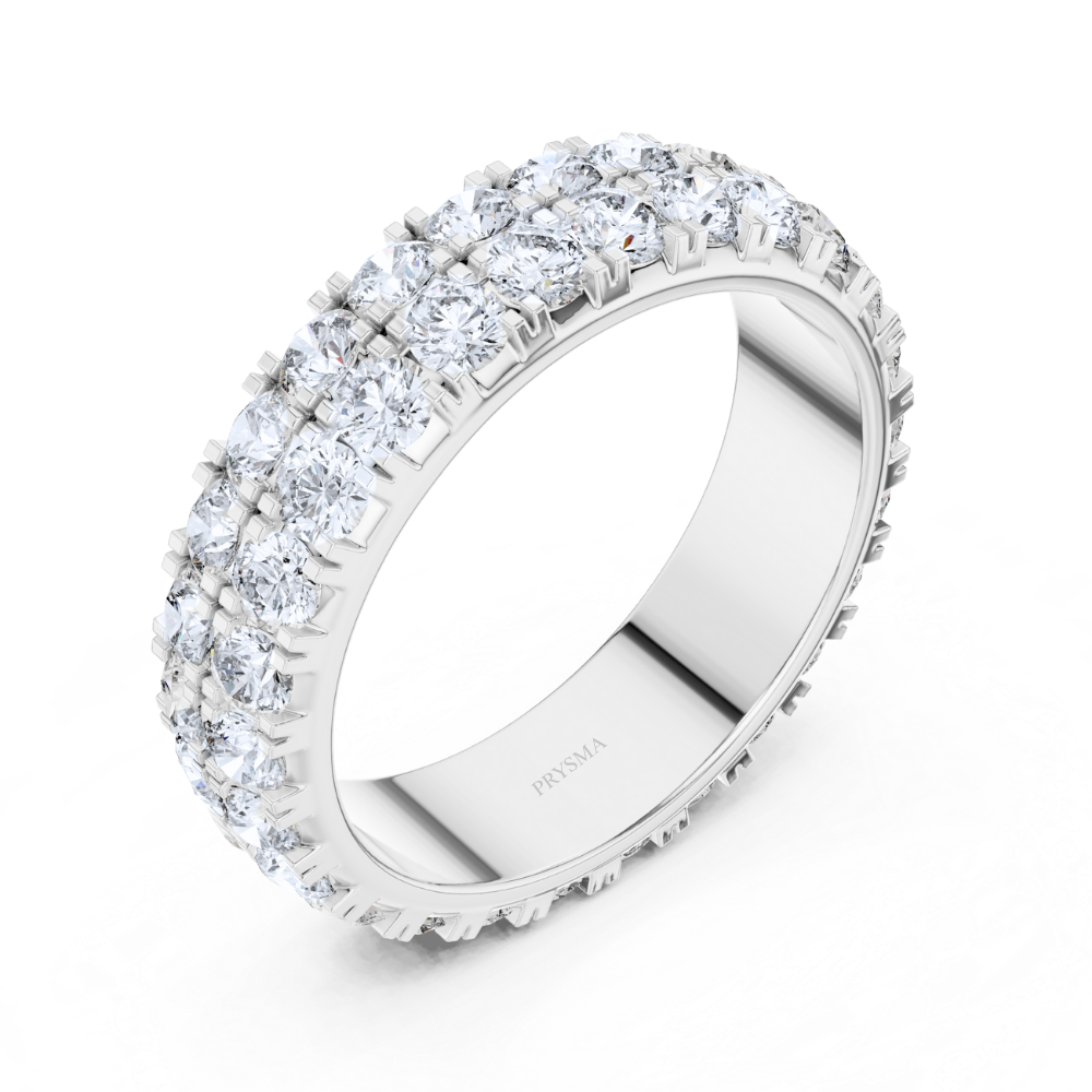Twin Row Diamond Pavé Ring