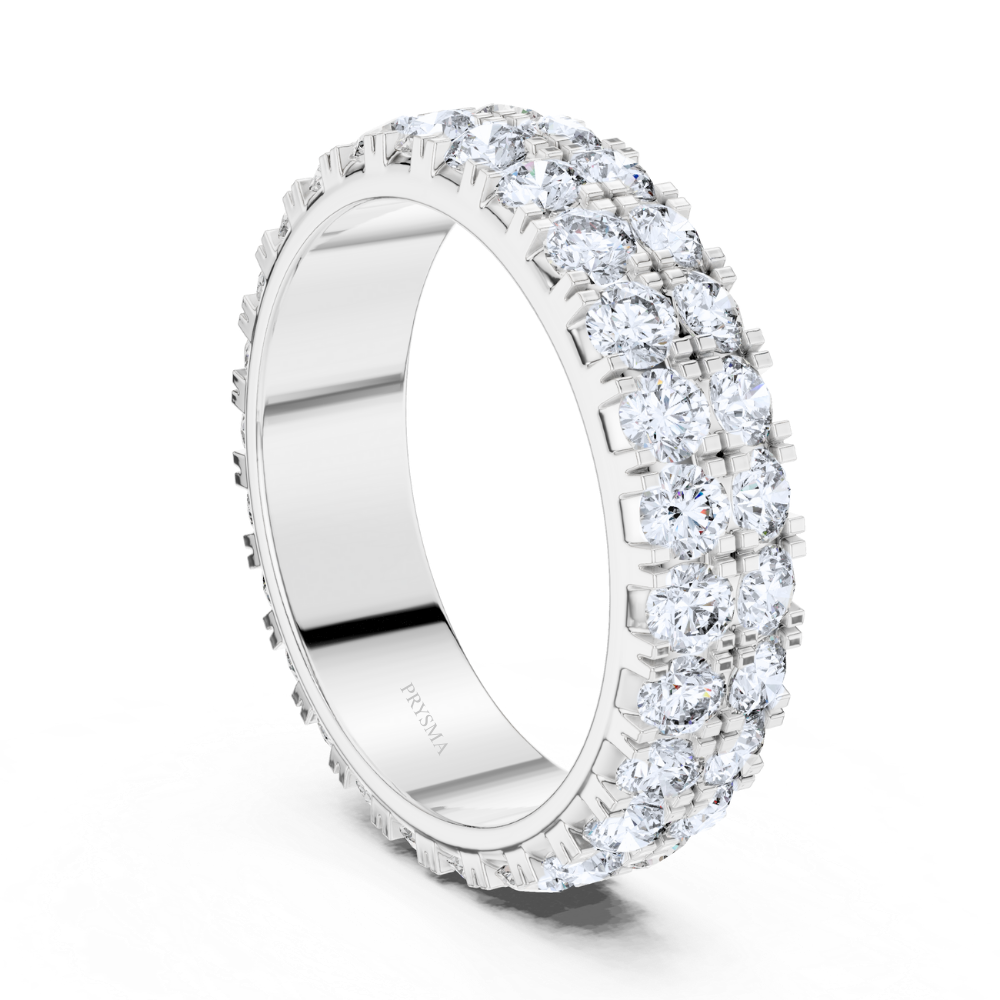 Twin Row Diamond Pavé Ring
