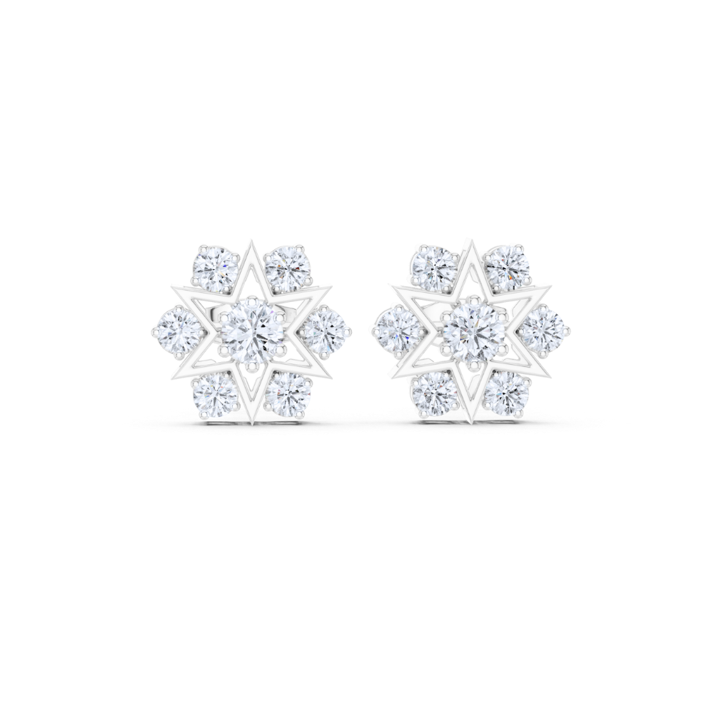 Celestial Starburst Diamond Studs
