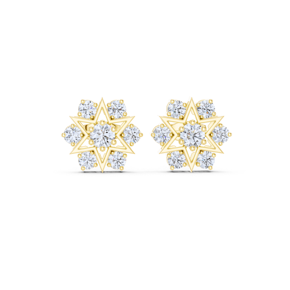 Celestial Starburst Diamond Studs