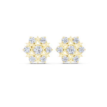 Celestial Starburst Diamond Studs