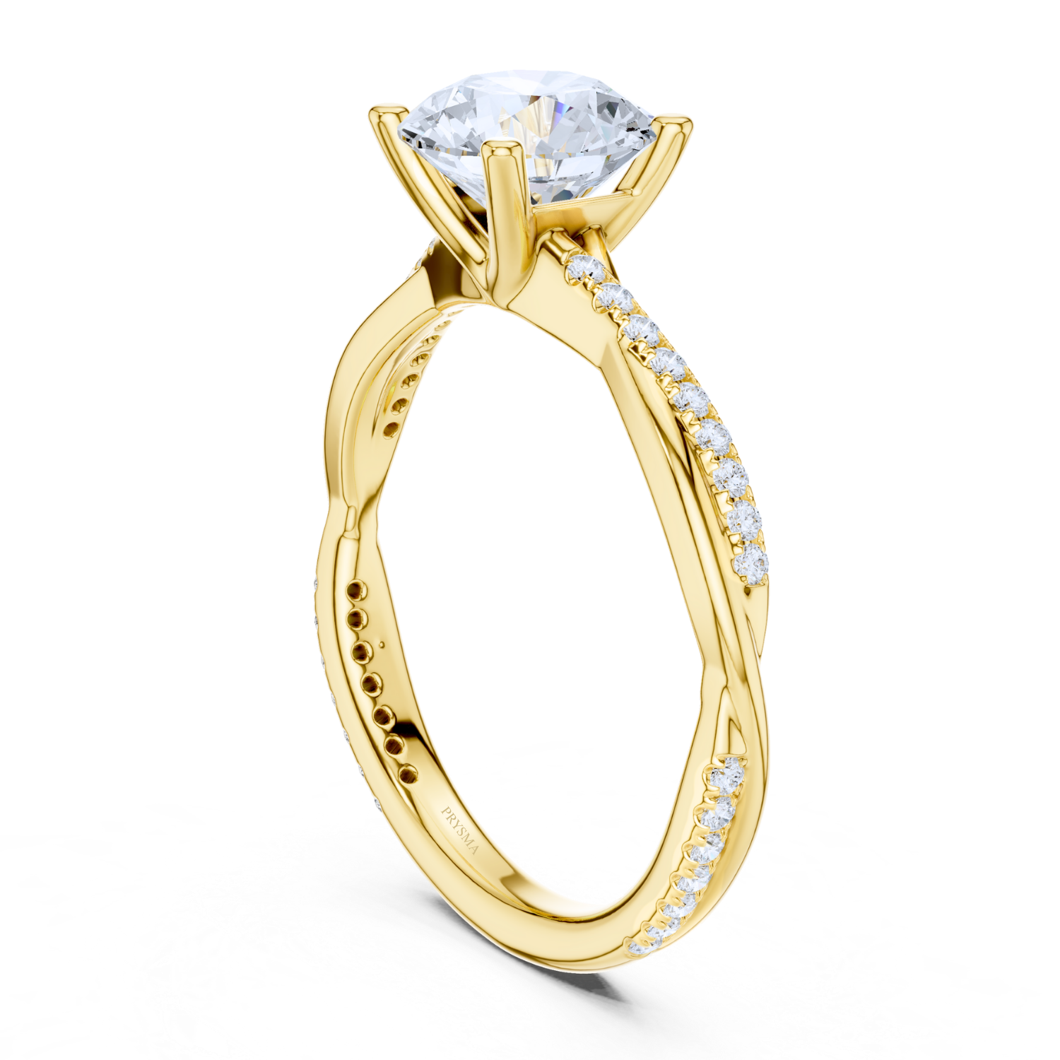 Pave Diamond Twist Ring